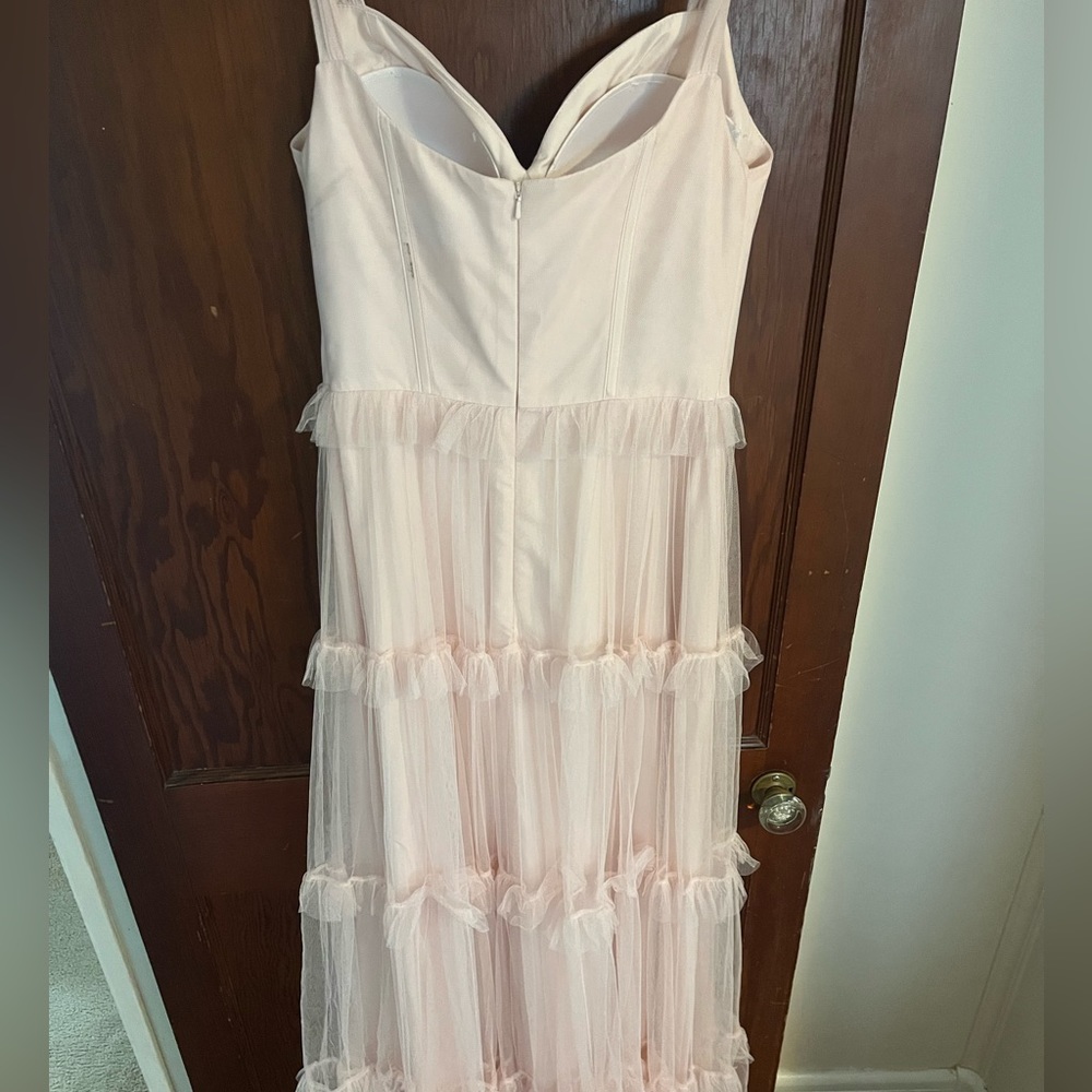 Revelry Sloane tulle dress in peek a boo pink size 8